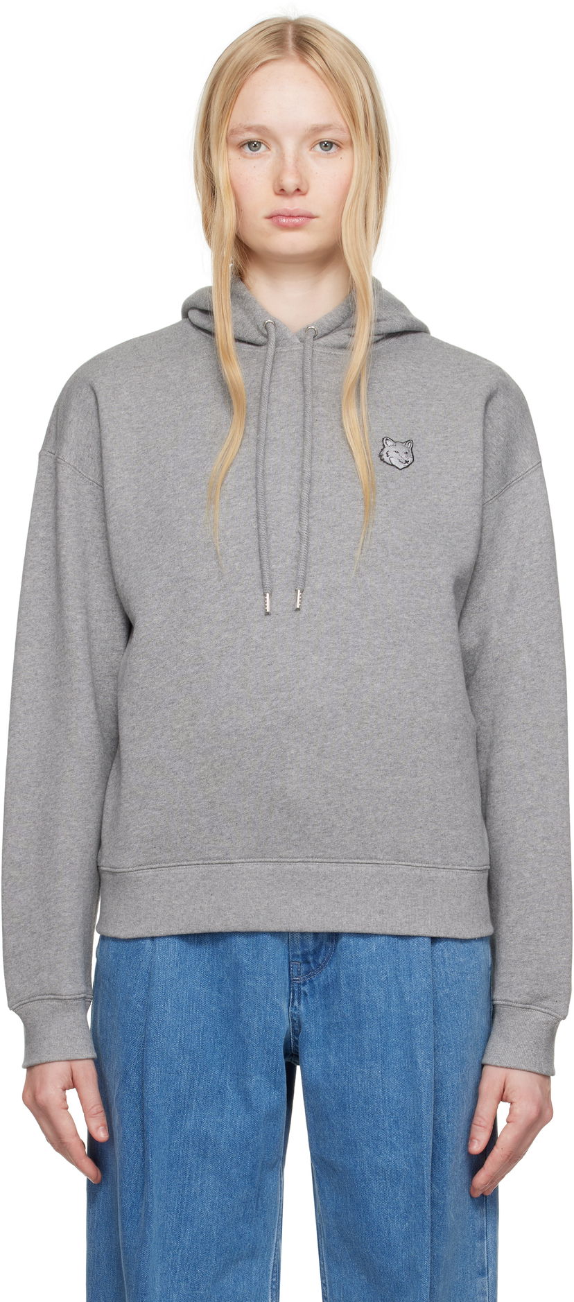 Світшоти MAISON KITSUNÉ Maison Kitsuné Fox Head Patch Comfort Hoodie Сірий | MW00704KM0321