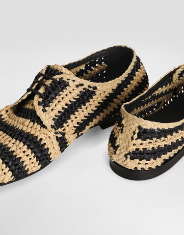 Аксесуари Dolce & Gabbana Dolce & Gabbana Woven Raffia Derby Shoes бежевий | A10872A9M098B965, 3