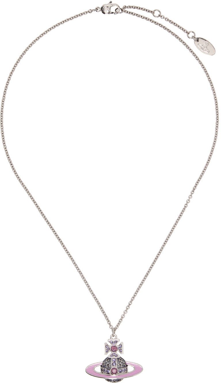 Кольє Vivienne Westwood Pendant Necklace Сірий | 630203AO-02P540-