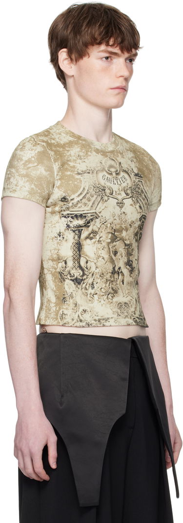Футболка Jean Paul Gaultier Jean Paul Gaultier 'The Médaillon' Printed T-Shirt бежевий | 25/03-W-TO301-J013P-6965, 4