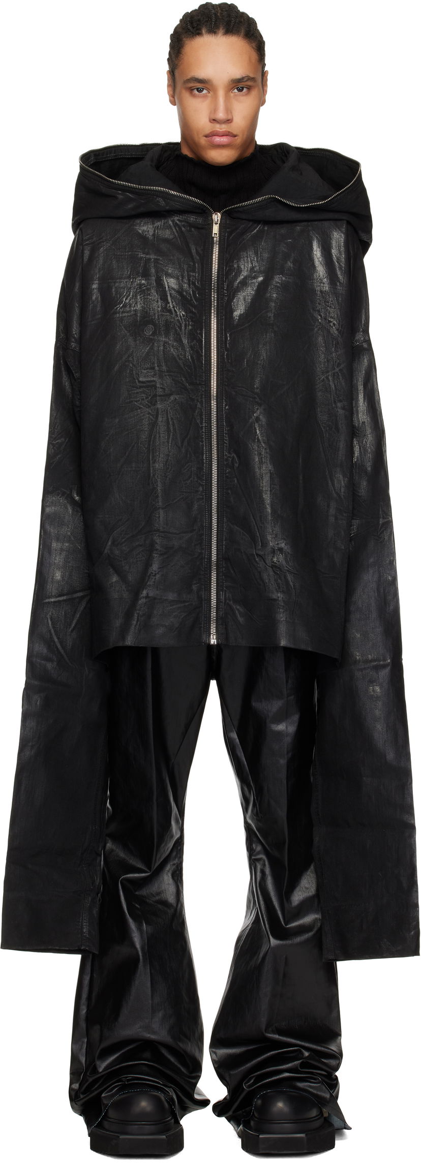 Світшоти Rick Owens Rick Owens DRKSHDW Hollywood Gimp Kaftan Denim Jacket чорний | DU01E3780 SCF