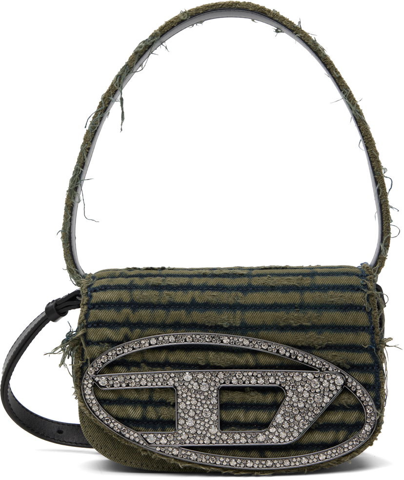 Сумочка Diesel Diesel 1DR Denim Crystal-Embellished Bag Зелений | X08396 P5567