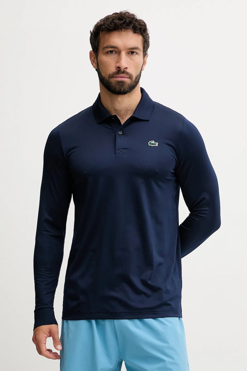 Сорочка поло Lacoste Long-Sleeved Polo Shirt темно-синій | DH2615