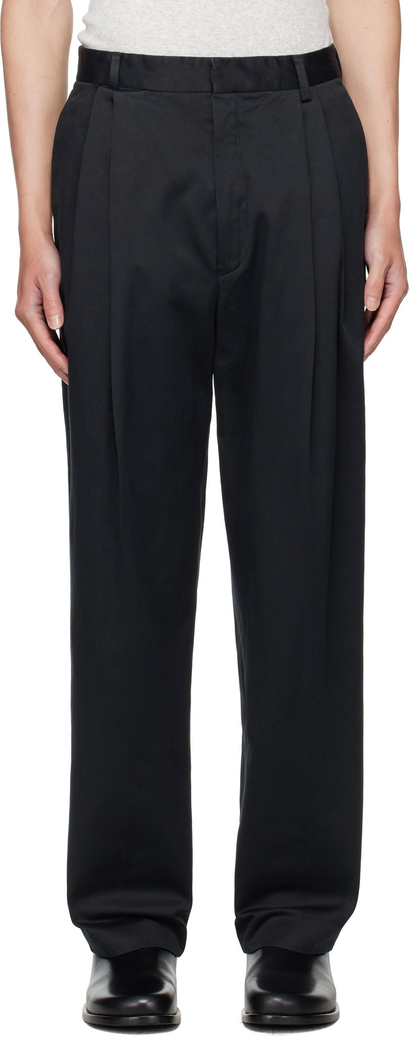 Штани Dries Van Noten Dries Van Noten Pleated Trousers чорний | 252-020998-2341