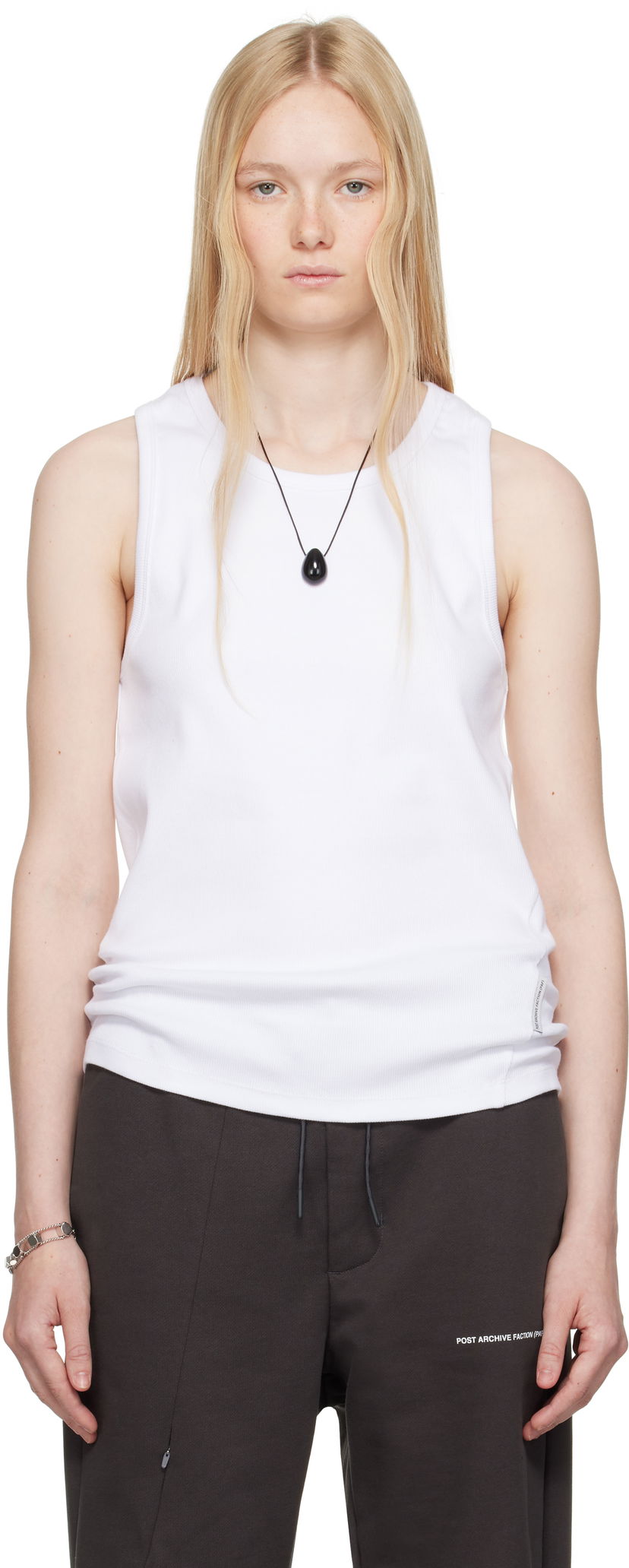 Безрукавка Post Archive Faction (PAF) PAF 8.0 Right Sleeveless Tank Top білий | 8.0 TSLR-W