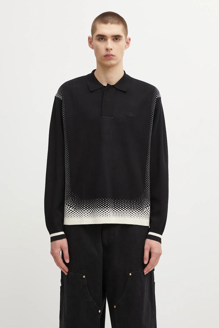 Сорочка Filling Pieces Filling Pieces Knit Rugby Shirt чорний | 422571500243