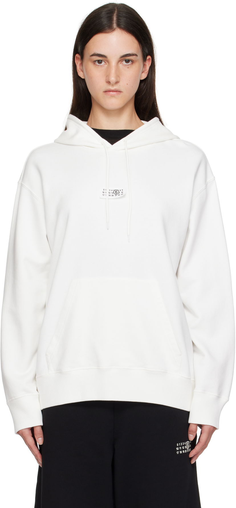 Світшоти Maison Margiela MM6 Maison Margiela Numeric Hoodie білий | SH0GU0033 M25025
