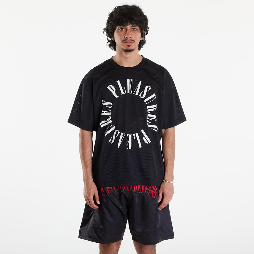 Футболка Pleasures Motive Mesh Shirt Black чорний | P24SU006 BLACK