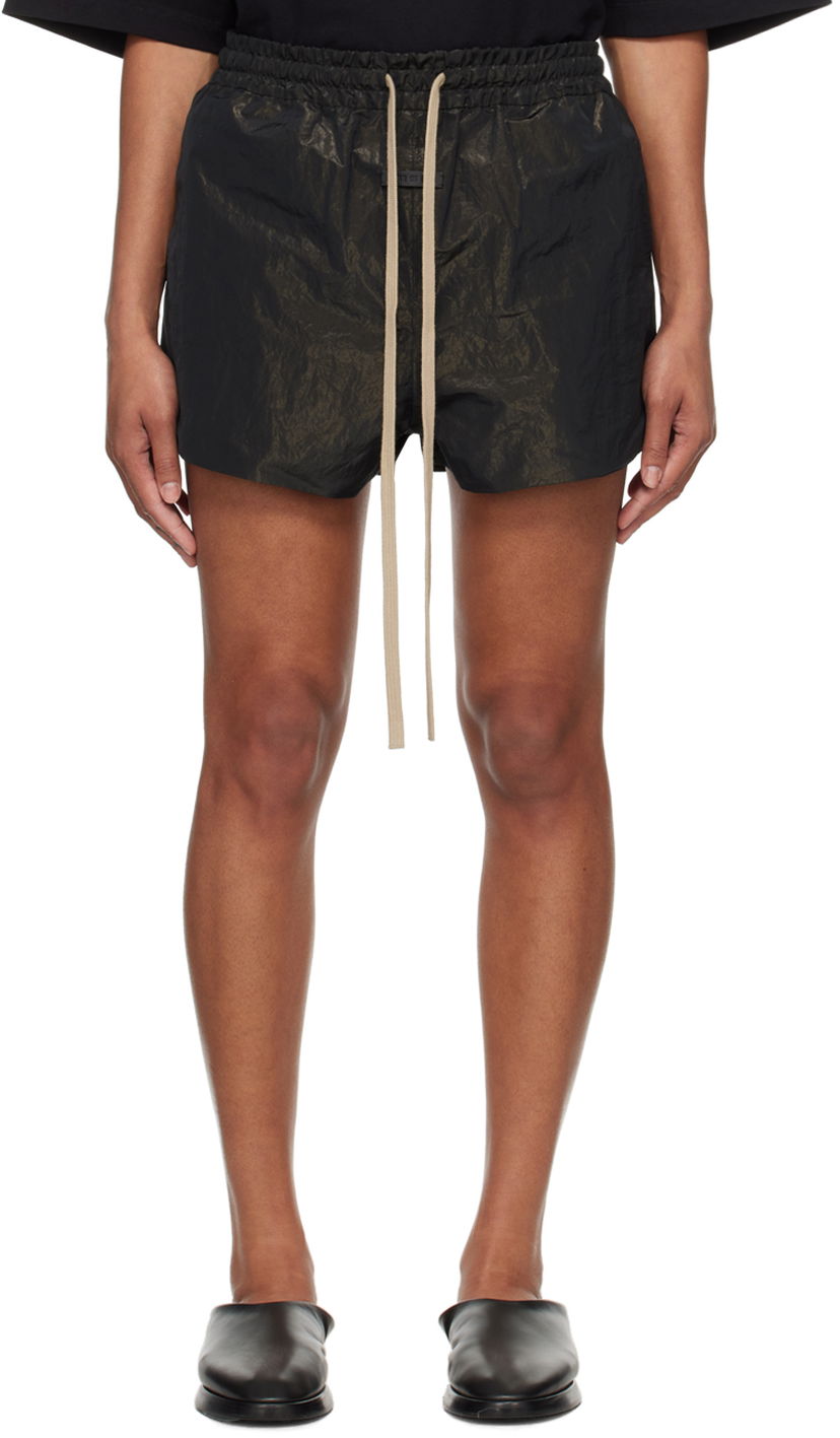 Шорти Fear of God Black Drawstring Shorts чорний | FG840-237WRP