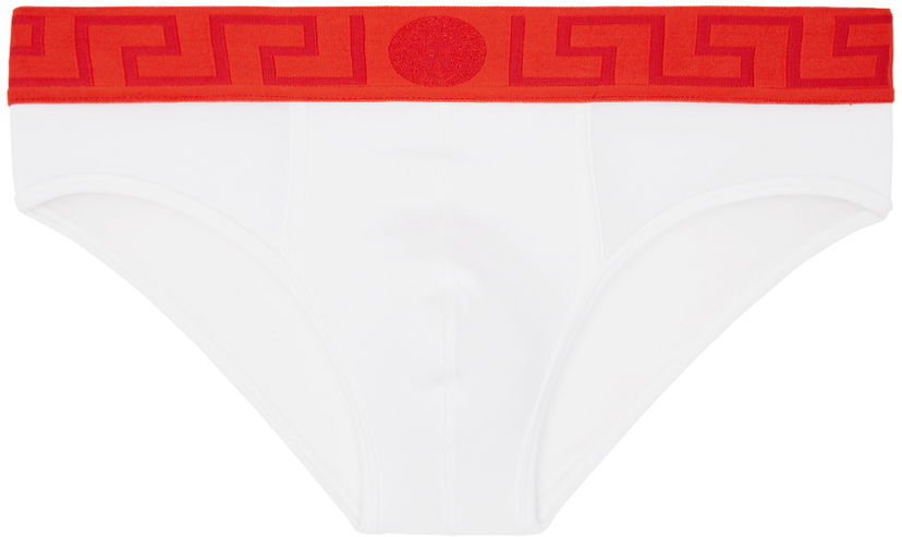 Боді Versace Greca Border Briefs білий | AU10027_1A10011
