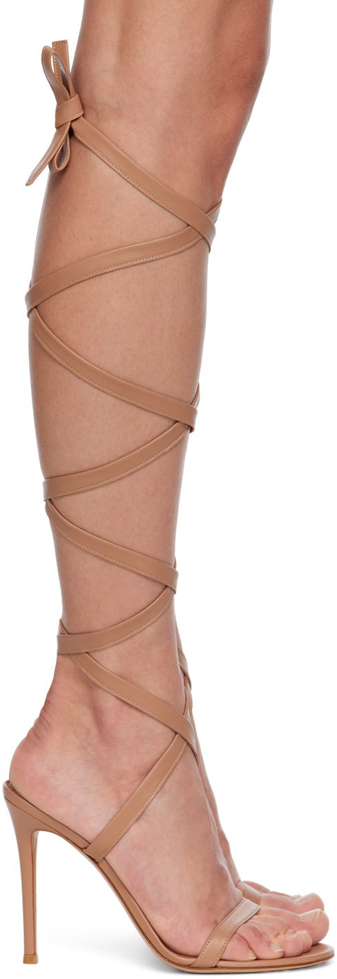 Аксесуари Gianvito Rossi Gianvito Rossi Borneo Heeled Sandals бежевий | G32325.15RIC.NAP