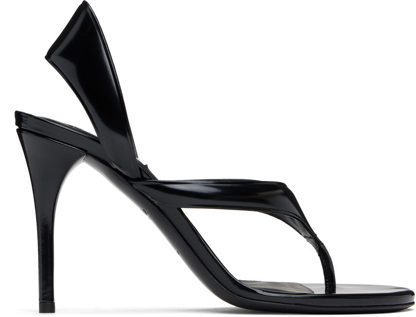 Кросівки та взуття Alaïa ALAÏA Heeled Thong Sandals чорний | AA3S122CK301