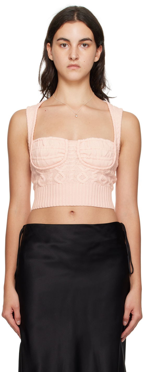 Безрукавка GUIZIO Guizio Gemma Knit Tank Top Рожевий | F23612S004