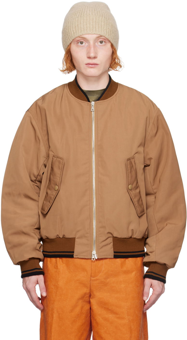 Куртка бомбер Dries Van Noten Brown Oversized Bomber Jacket Коричневий | 242-020518-9102