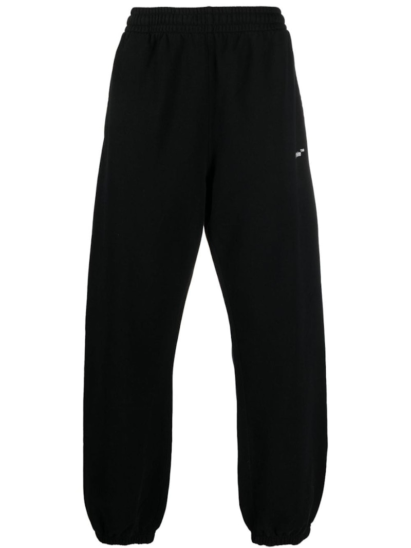 Спортивні штани Off-White Diagonal Helvetica Slim Sweatpants Black/White чорний | OMCH029C99FLE0021001