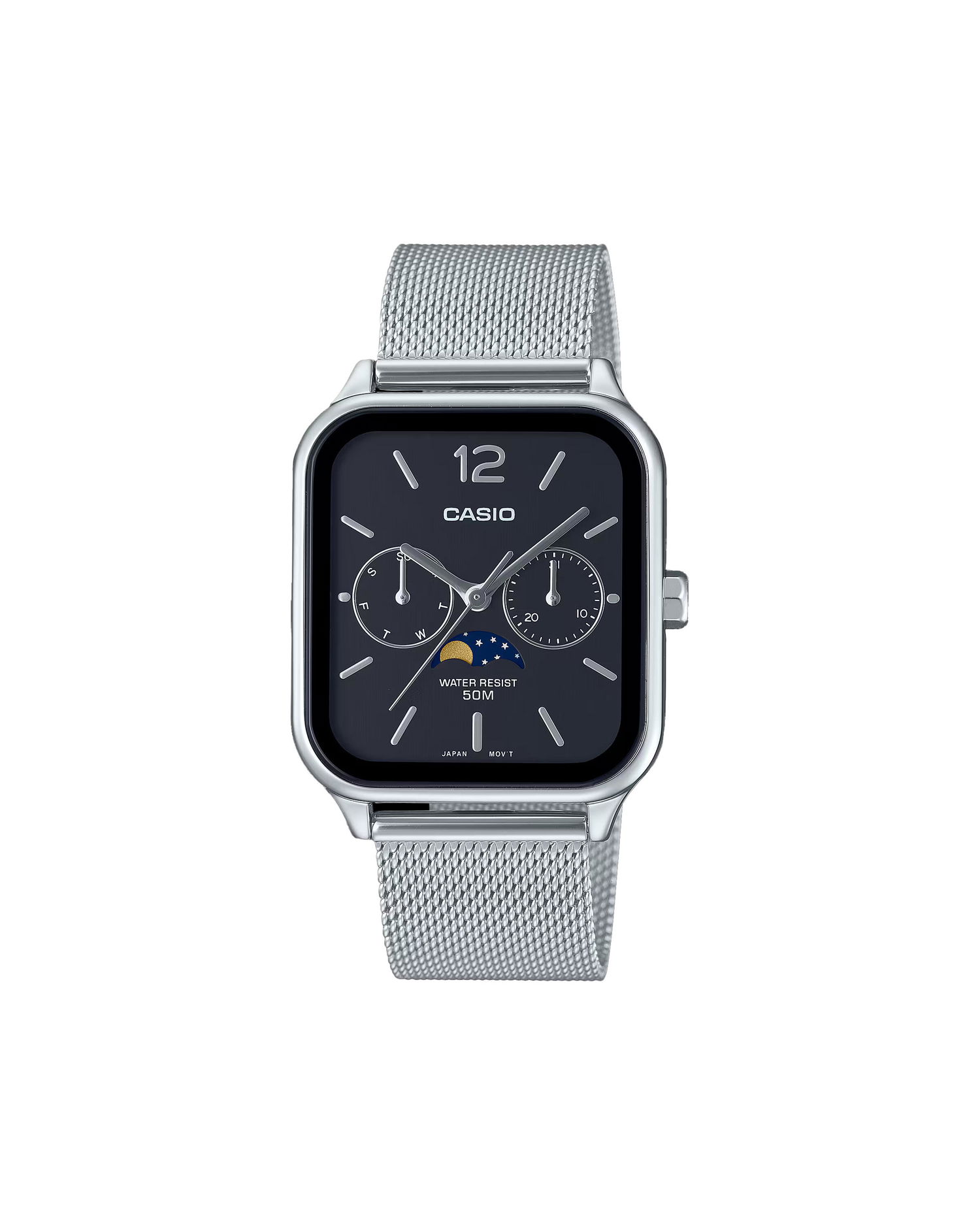 Годинник CASIO Watch with Day and Date Display and Moon Phase Subdial Металік | MTP-M305M-1AVER, 0