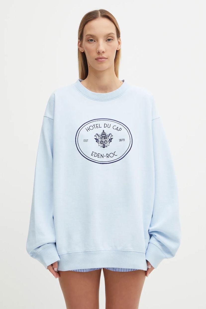 Світшоти Sporty & Rich Oversized Eden Crest Embroidered Sweatshirt Синій | ST07160621BL90