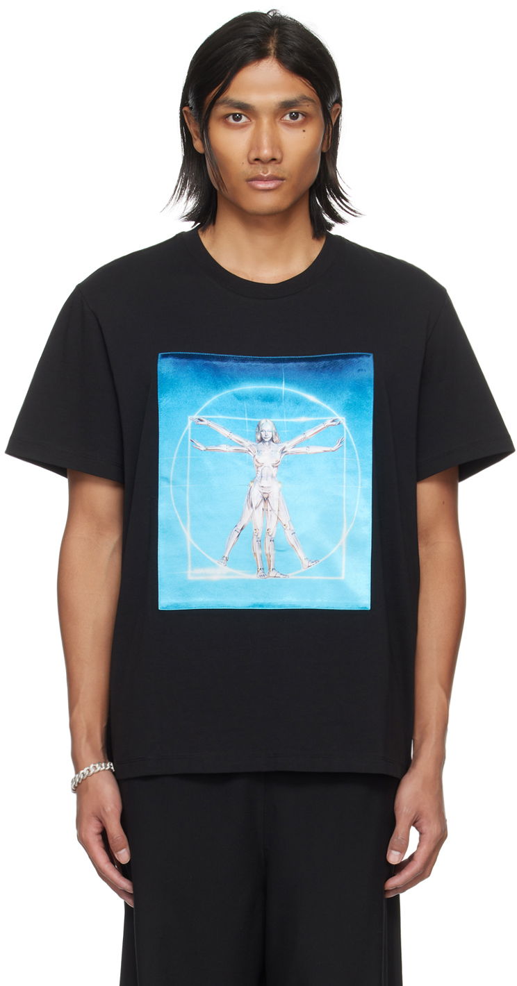 Футболка Stella McCartney Stella McCartney Vitruvian Woman Graphic T-Shirt чорний | 6J01583SPY79