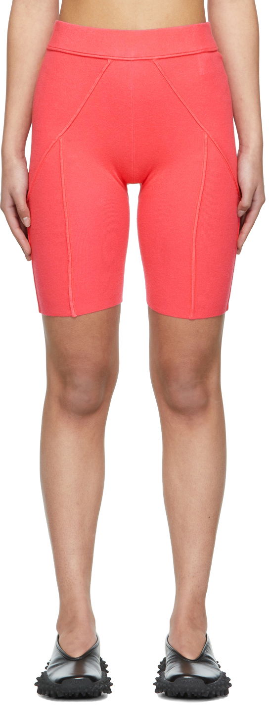 Шорти Helmut Lang Ribbed Bike Shorts Рожевий | M02HW714
