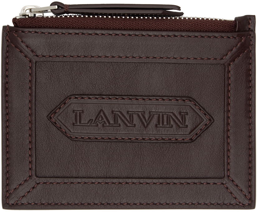 Гаманець LANVIN Burgundy Zipped Card Holder бежевий | LM-SLSWZ4-PIEN-A24
