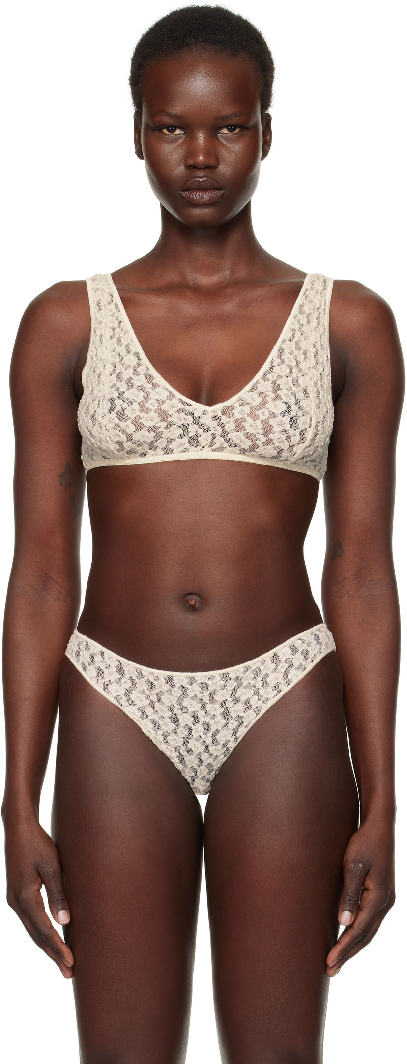 Трусики Baserange Crescent Lace Bra білий | BRCR-LA-SP25