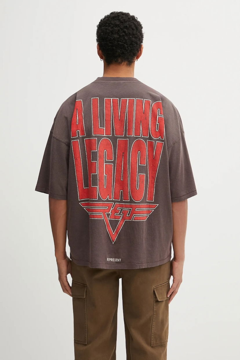 Футболка Represent Clo Reversible Living Legacy Tour Printed Oversized T-Shirt Сірий | MLM100176