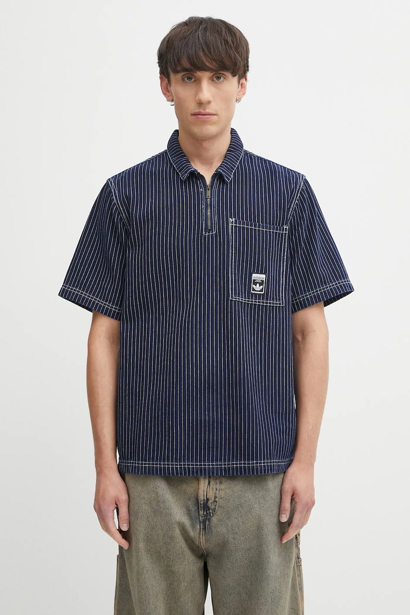 Сорочка поло adidas Originals adidas Originals Graphic Lo Sh Polo Shirt темно-синій | JW0169