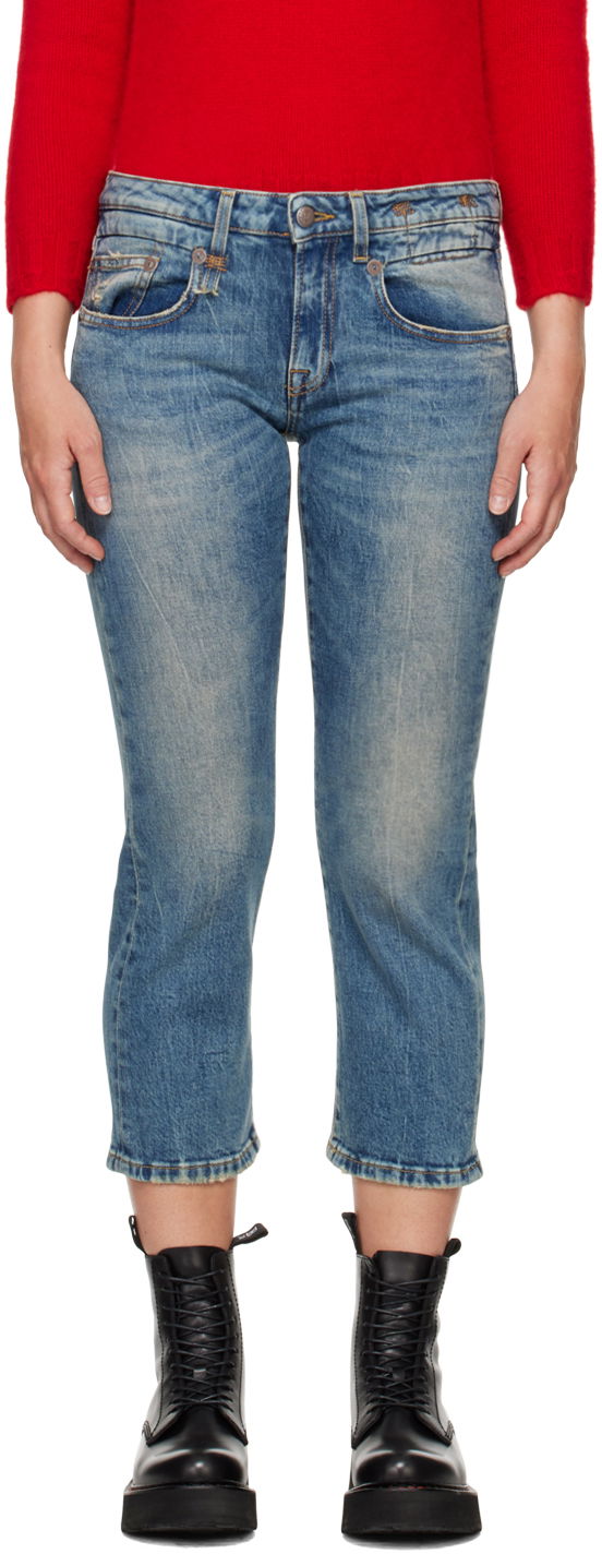 Джинси R13 R13 Boy Straight Jeans Синій | R13W0091-D081A