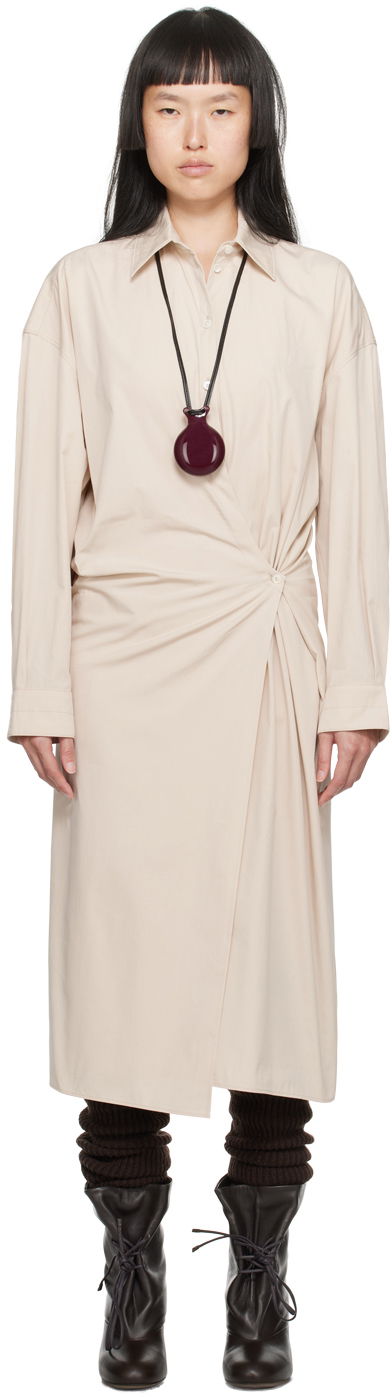 плаття LEMAIRE Lemaire Twisted Midi Dress бежевий | DR1024 LF1106