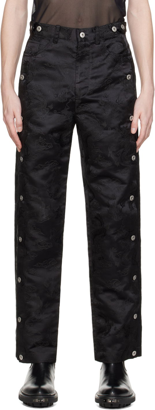Штани Feng Chen Wang Feng Chen Wang Dragon Jacquard Trousers чорний | FUS17TR12