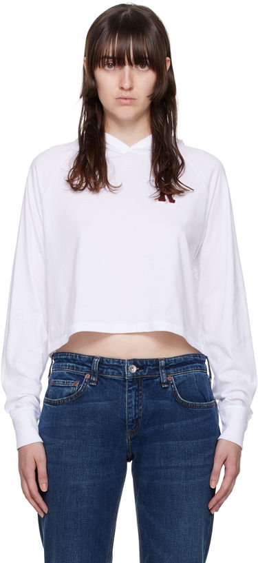 Світшоти rag & bone Rag & Bone Cropped Hoodie білий | WCC22FT011YT11, 0