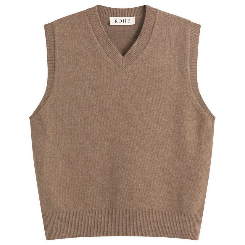 Cветр Róhe Rohe Boiled Wool Knitted Vest Коричневий | 314-23-402