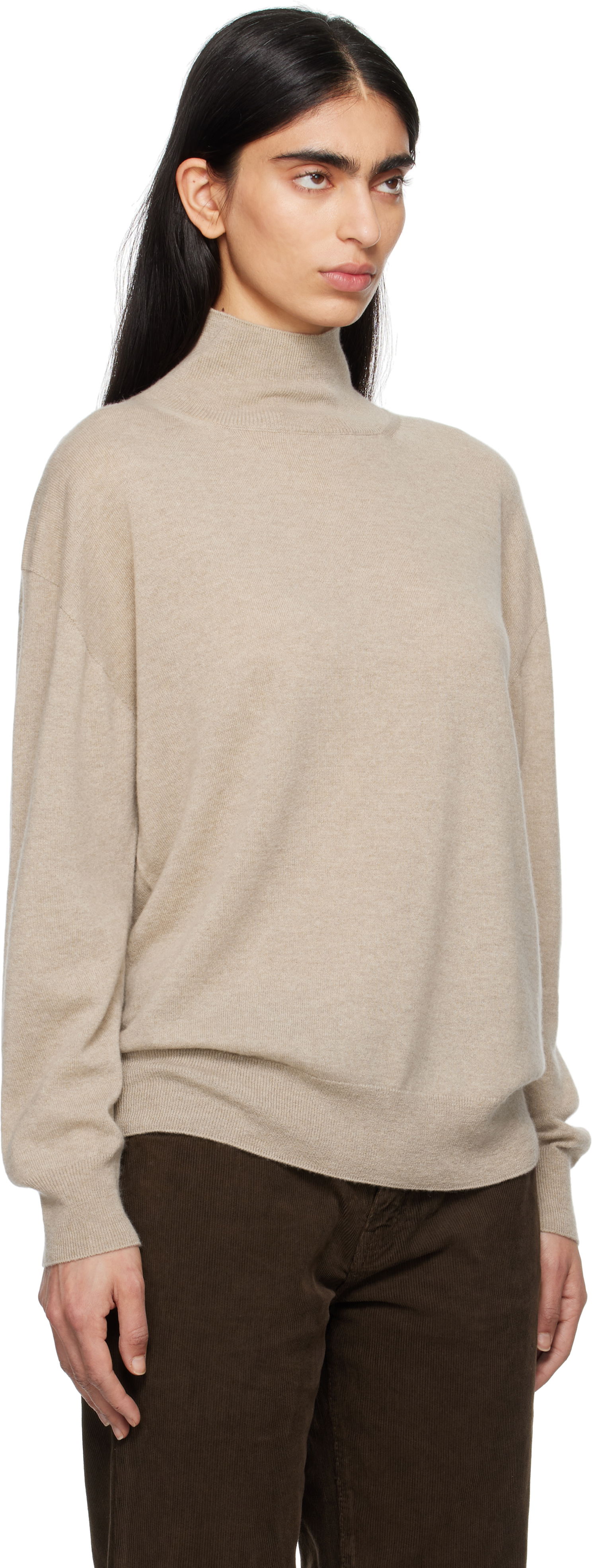Cветр The Row The Row Jabari Turtleneck Sweater бежевий | 8664-Y751, 1