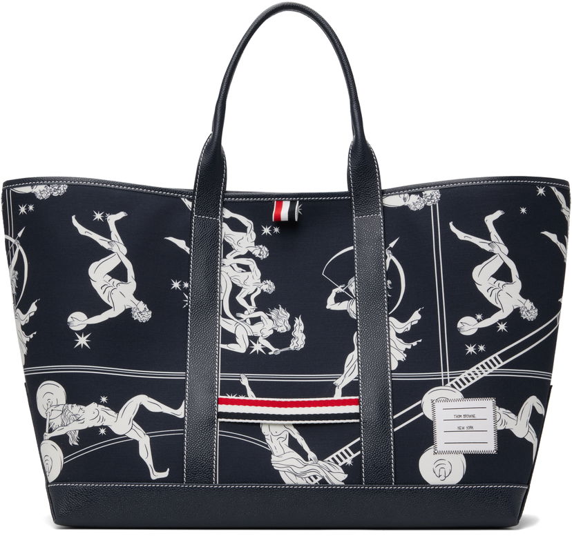 сумка-тоут Thom Browne Thom Browne Olympic Constellation Medium Tool Tote темно-синій | MAG389A-F0891