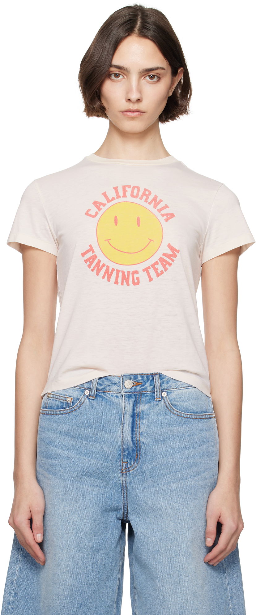 Футболка RE/DONE Re/Done Classic 'Tanning' T-shirt бежевий | 792-02WCGT321