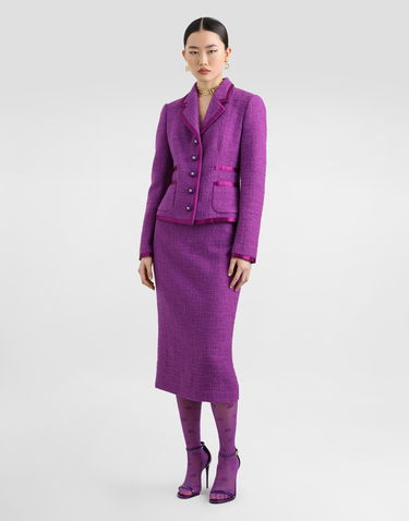 Куртка Dolce & Gabbana Dolce & Gabbana Rachel Tweed Jacket Фіолетовий | F27DITFMTACF0571, 3
