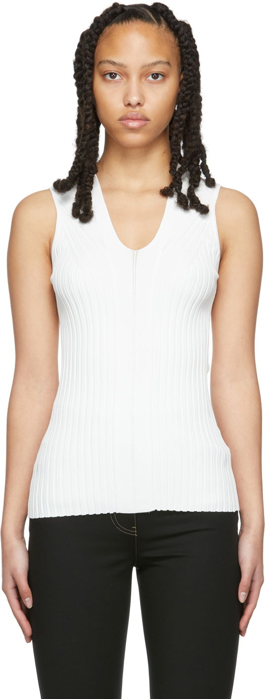 Безрукавка Helmut Lang Helmut Lang Rib Knit Sleeveless Top білий | M01HW703