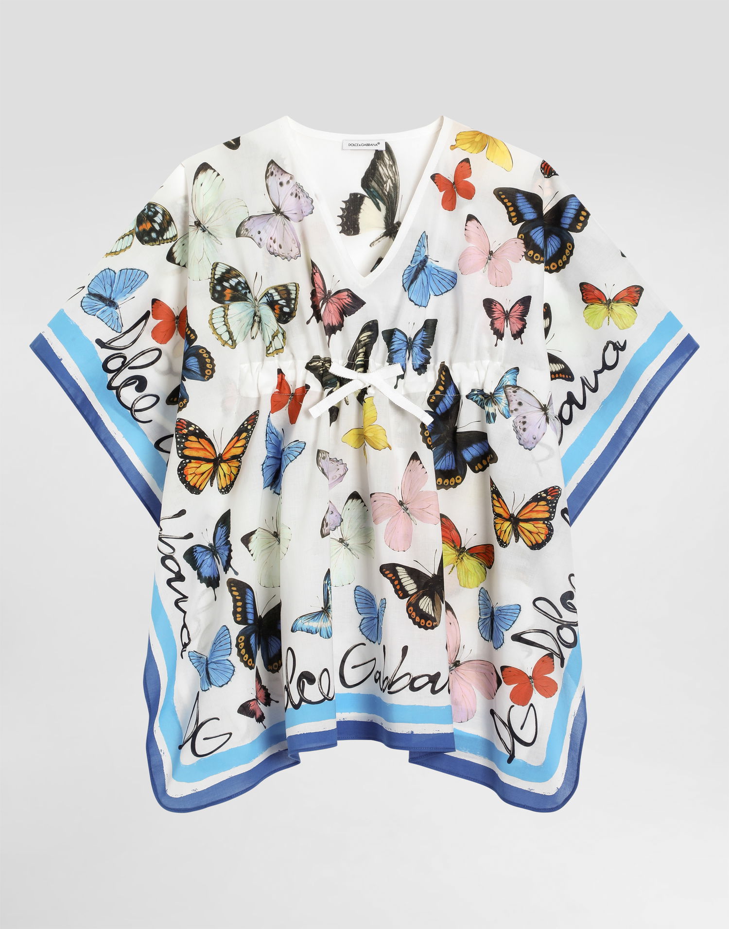 плаття Dolce & Gabbana Dolce & Gabbana Butterfly Print Batiste Caftan білий | LB7A14FI5KTHB5KB, 0