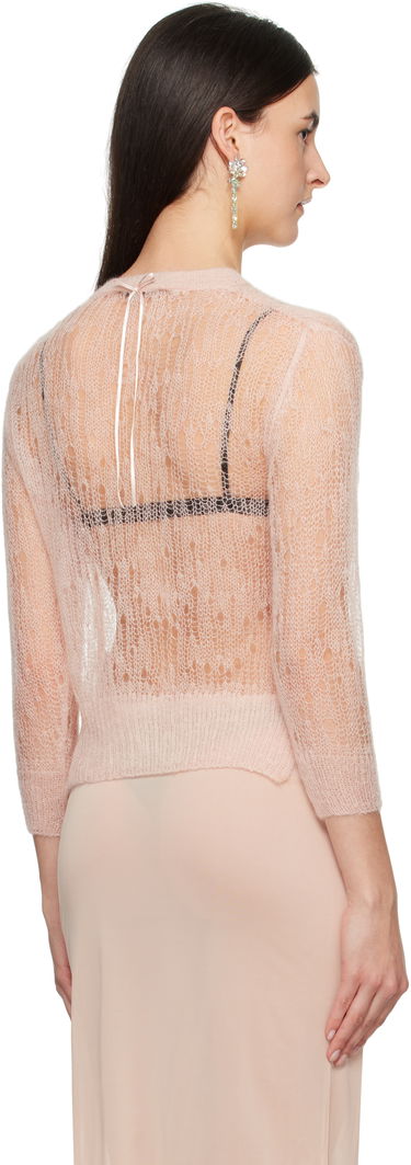 Cветр Simone Rocha Simone Rocha Cropped Open Knit Cardigan Рожевий | AMK20R 0643, 2