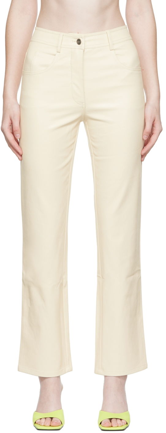 Штани Miaou Miaou Junior Faux-Leather Pants бежевий | 1010-CL-CRE-PU