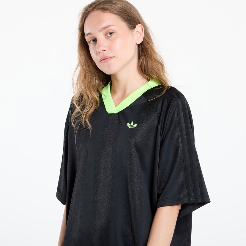 плаття adidas Originals Adicolor Football Jacquard Oversize Dress Black/ Signal Green чорний | KB8152