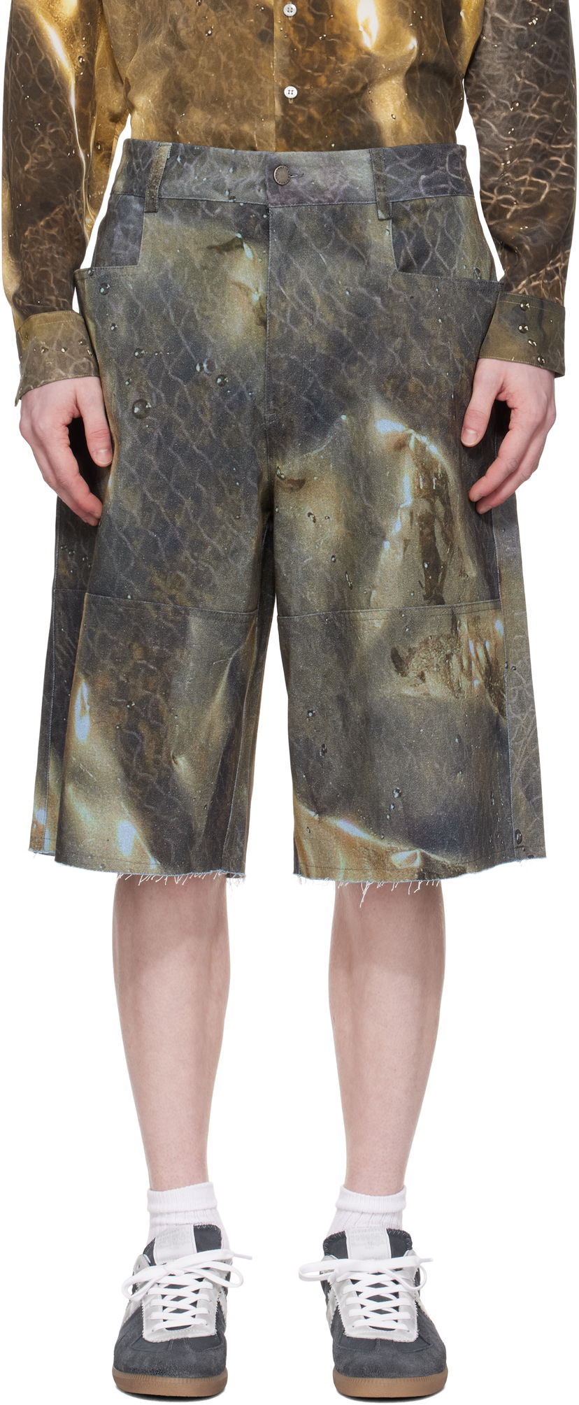 Шорти Serapis Serapis Golden Hour Sailor Denim Shorts Коричневий | SS25_WS_EXC