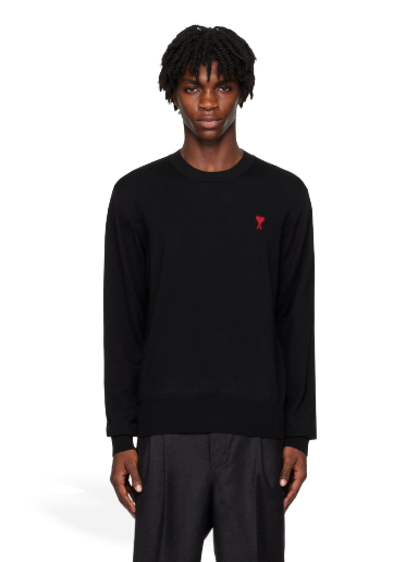 Cветр AMI Sweater чорний | BFHKS111.KN0025