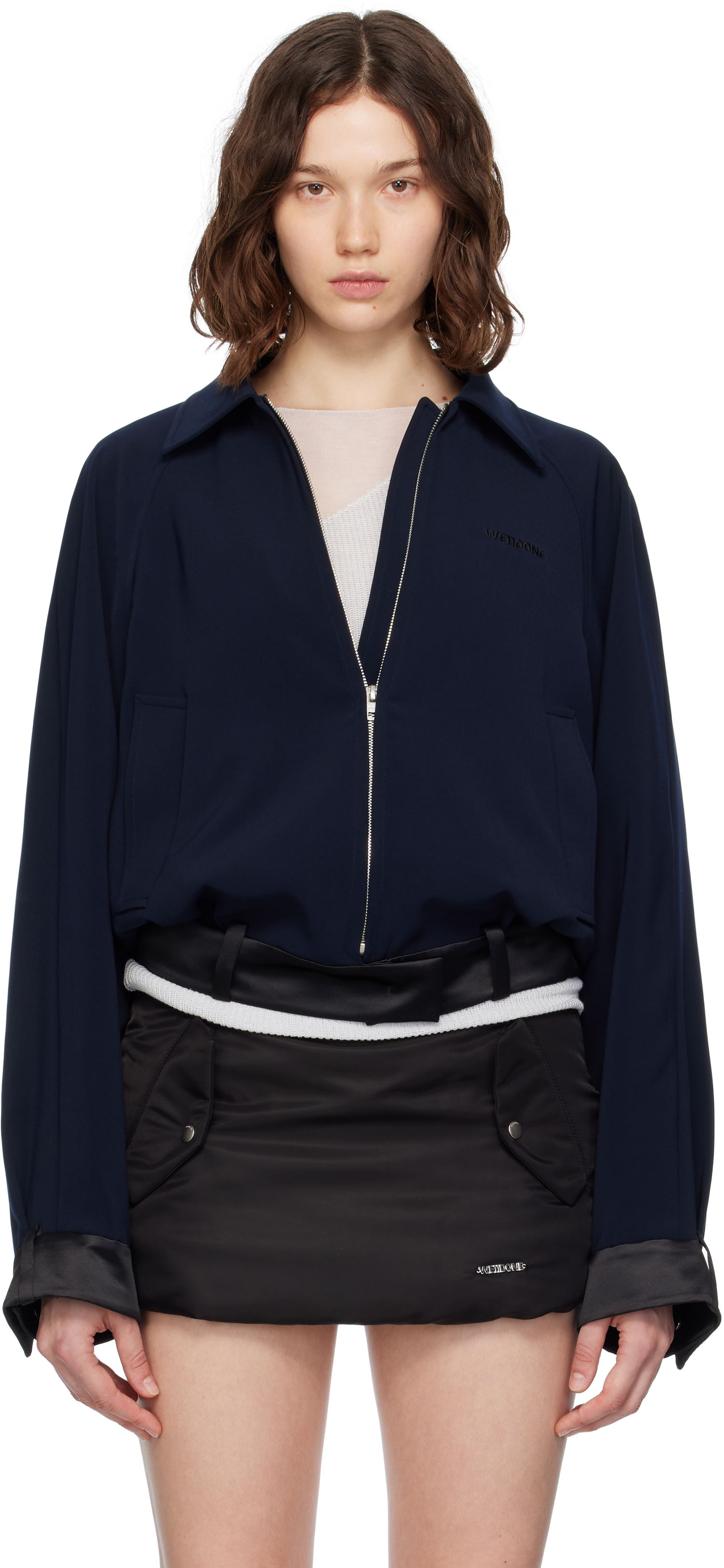 Куртка We11done We11done Waist Jacket темно-синій | WD-JK2-25-011-W-NV, 0