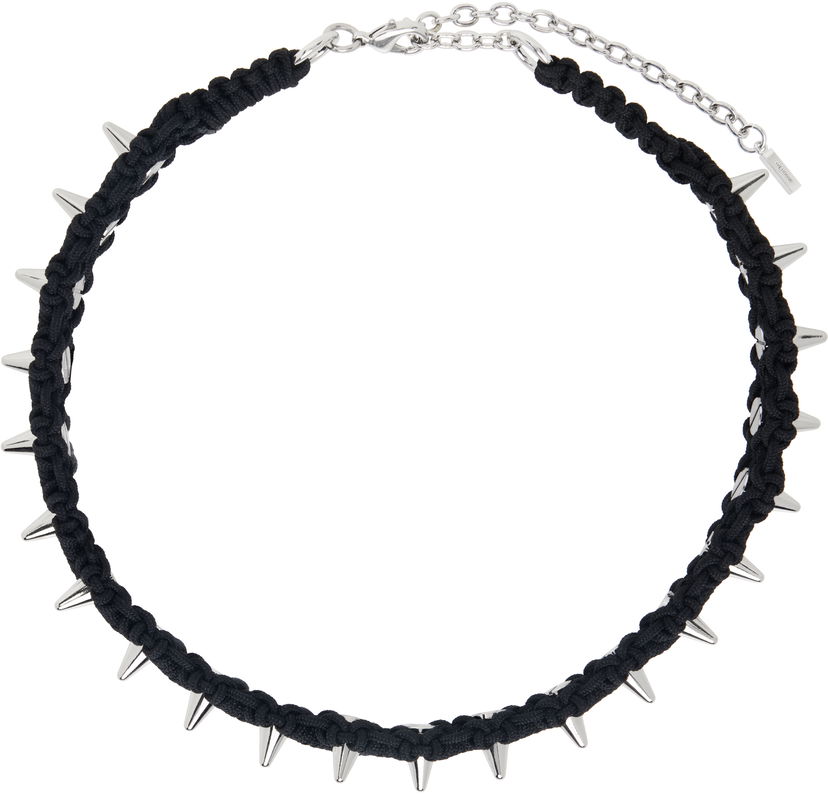 Кольє We11done We11done Handmade Studded Noeud Choker чорний | WD-AJ0-25-600-U-BK