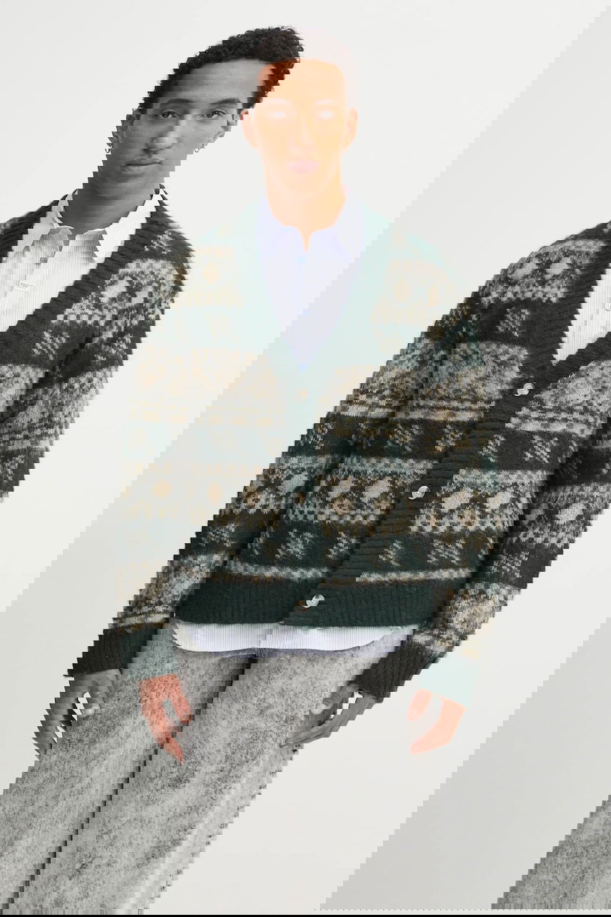 Cветр DAILY PAPER Wool Blend Pattern Check Cardigan Різнокольоровий | 2521126, 0