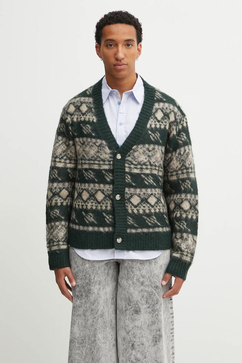 Cветр DAILY PAPER Wool Blend Pattern Check Cardigan Різнокольоровий | 2521126