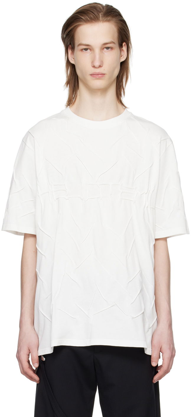 Футболка HELIOT EMIL Quadratic Embroidered T-Shirt білий | PRESS24_M_09_099_WHT02