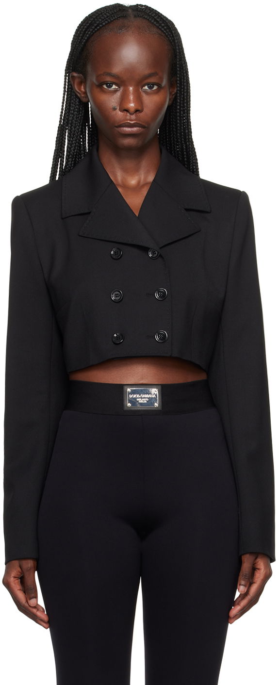 Куртка Dolce & Gabbana Black Short Jacket чорний | F26DMT FUBE7