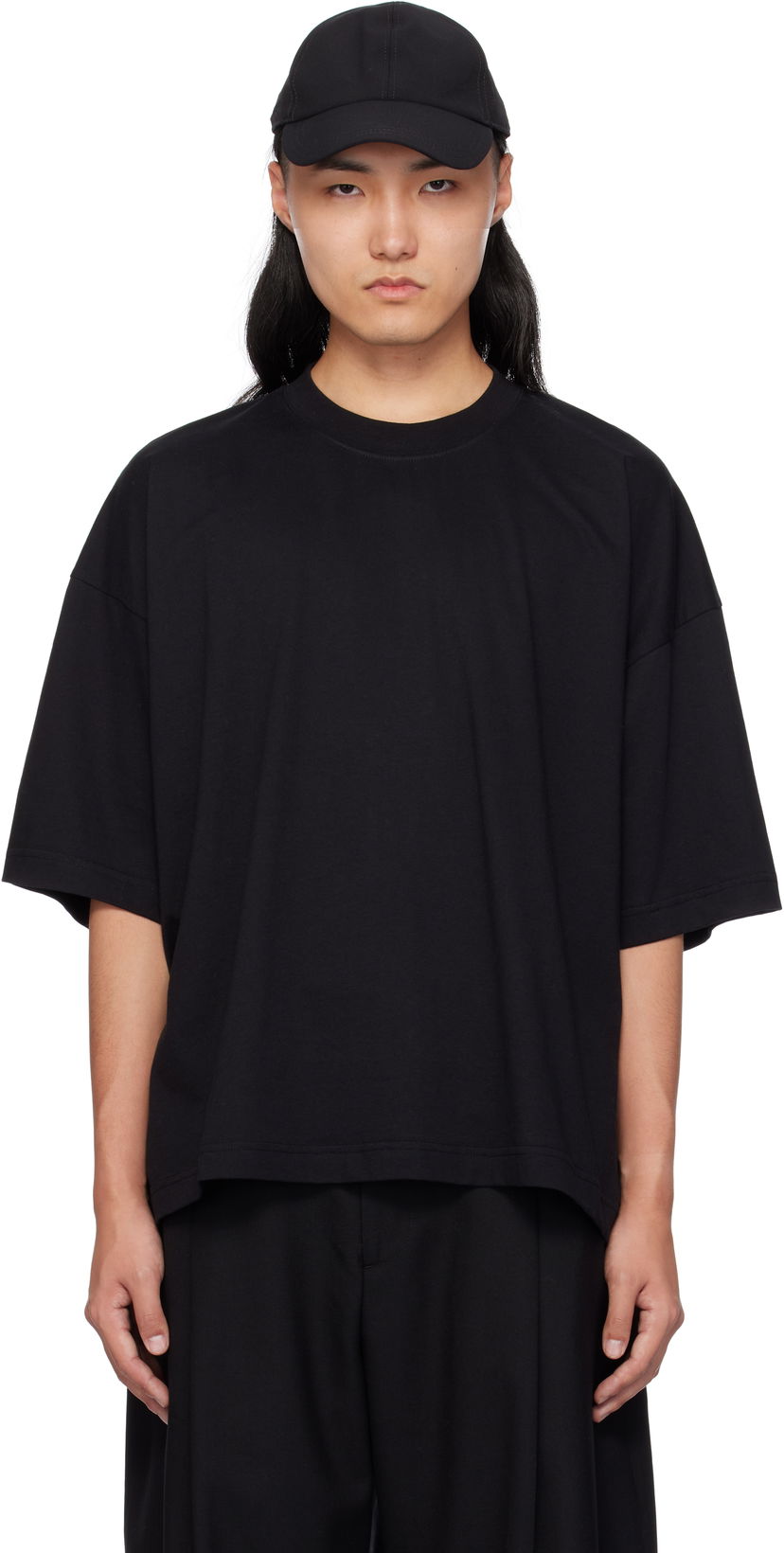 Футболка Studio Nicholson Studio Nicholson Lee T-Shirt чорний | PIU SNM - 1327